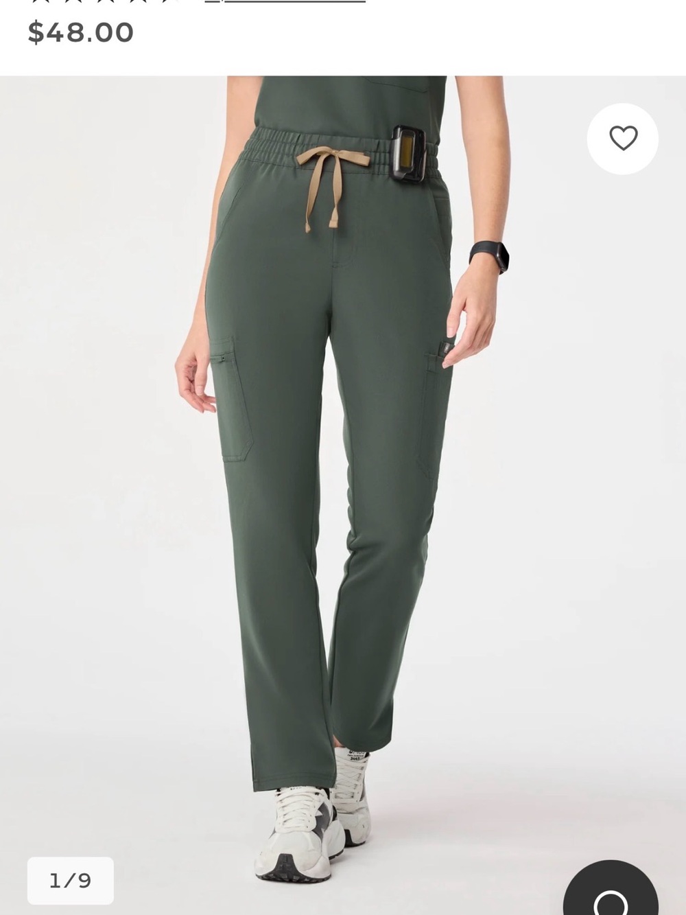 Figs Olive Drawstring Dowa Pants